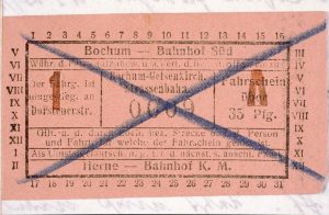 Historischer Fahrschein